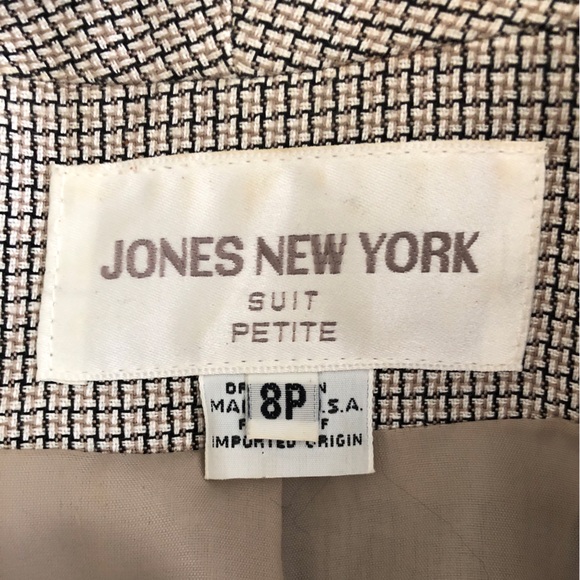 Jones New York Petite Double-Breasted Plaid Skirt Suit Size 8P - Picture 3 of 16